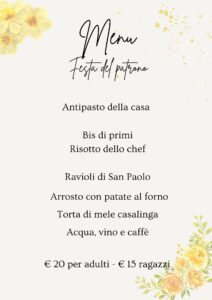 Pranzo Festa del Patrono