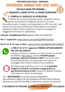 Iscrizioni animatori