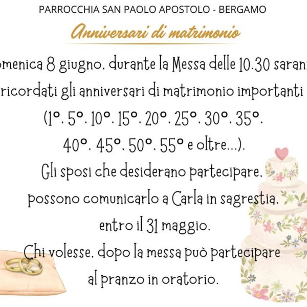 Anniversari di matrimonio