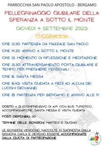 Pellegrinaggio giubilare della speranza